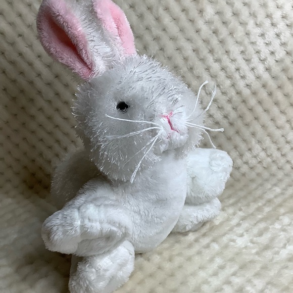 GANZ Webkinz White Plush Bunny Rabbit HM078 Stuffed Animal Toy No Code - Picture 9 of 16